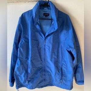 Land’s End blue windbreaker women’s size XL lightweight full zip rain jacket